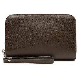 Louis Vuitton Brown Taiga Pochette Baikal Marrom Castanho escuro