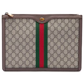 Clutch Gucci Beige GG Supreme Web Ophidia Beige