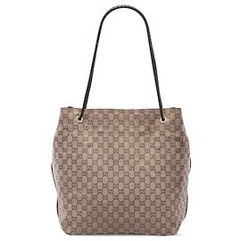 Gucci Beige Large GG Canvas Gifford Tote Beige