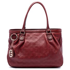 Gucci Red Guccissima Sukey Tote Rot Bordeaux