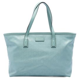 Gucci Blue Medium GG Imprime Tote Blue Light blue
