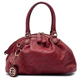 Sac à main Gucci Red Guccissima Sukey Satchel Rouge Bordeaux