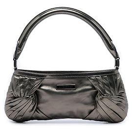 Borsa a tracolla Burberry Brown Metallic Leather Sling Knot Marrone Bronzo