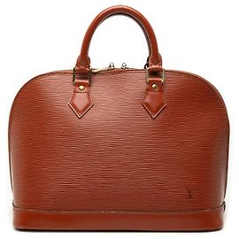 Louis Vuitton Brown Epi Alma PM Brown