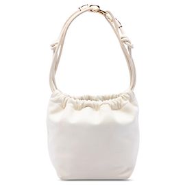 Saco Bucket Valentino Brown Nappa Vlogo Pouf Marrom Bege