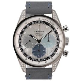 Zénith Zenith Chronomaster Original 38mm MOP Automático 16.3200.3600 Blanco Azul Gris