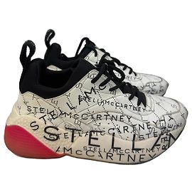 Stella Mc Cartney Baskets Stella McCartney "Stella" Logo en cuir Noir