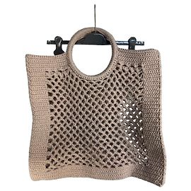 Autre Marque Mizel Borsa Tote in Crochet Beige Beige