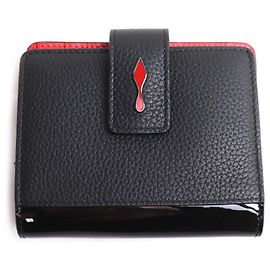 Cartera compacta Christian Louboutin Paloma Mini Negro Roja