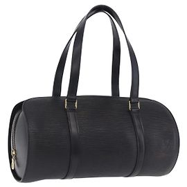 Sac à main LOUIS VUITTON Epi Soufflot Noir M52222 LV Auth 202944V Noir