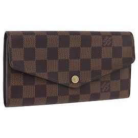 LOUIS VUITTON Damier Ebene Portefeuille Sarah Long Wallet N63209 LV Auth 200571M Damier ebene