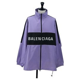 Giacca Track BALENCIAGA in Cotone Viola Nero Auth 202324M Nero Porpora