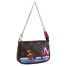 LOUIS VUITTON Monogram Ski Bear Mini Pochette Accessoires M67769 LV Auth 203222M Monogram
