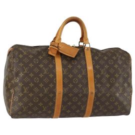 LOUIS VUITTON Monogram Keepall 50 Boston Bag M41426 LV Auth 159649 Monograma