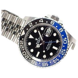 ROLEX GMT MasterII lunetta blu e nera 126710BLNR Bracciale Jubilee '25 Uomo Argento