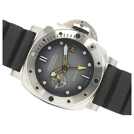 PANERAI Submersible GMT Navy Seals PAM01323 Mens Prata