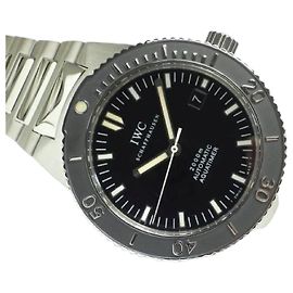 IWC GST Aquatimer stainless 3536-002 fish Crown Mens Plata