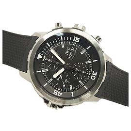 IWC Aquatimer Chronograph black IW376803 Bracciale genuine Uomo Argento