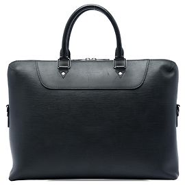 Mala de Negócios Louis Vuitton Epi Porte Documents Jour Preta Preto