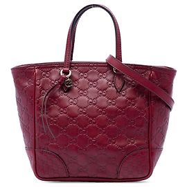 Sac à main Red Gucci Small Guccissima Bree Satchel Rouge