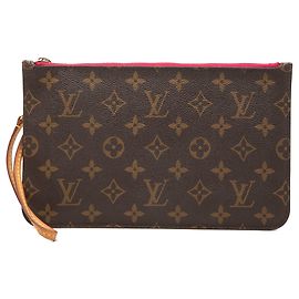 Louis Vuitton Monogram Neverfull MM Pouch Braun Braun