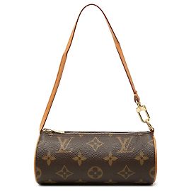 Louis Vuitton Monogram Papillon Pochette Handtasche Braun Braun
