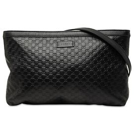 Borsa a tracolla Gucci Microguccissima nera Nero