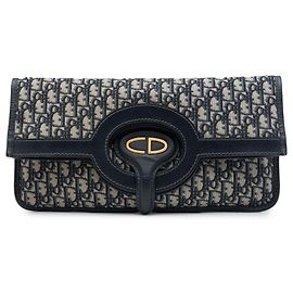 Autre Marque Clutch de dobra Dior Oblique Canvas azul Azul