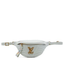 Sac ceinture Louis Vuitton New Wave en cuir de veau blanc Blanc