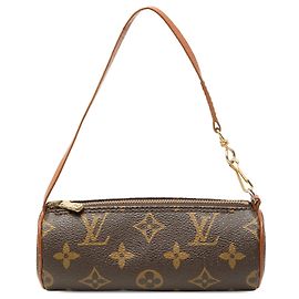 Louis Vuitton Monogram Papillon Pochette Handtasche Braun Braun