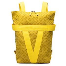 Bottega Veneta Rubber Intrecciato Buffer Rucksack Gelb Gelb