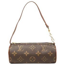 Borsa a mano Louis Vuitton Monogram Papillon Pochette Marrone Marrone