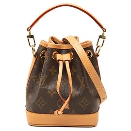 Sac seau Louis Vuitton Monogram Nano Noe Marron Marron