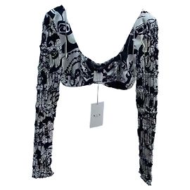 Top Chanel de seda multicolorido tamanho 34 Multicor