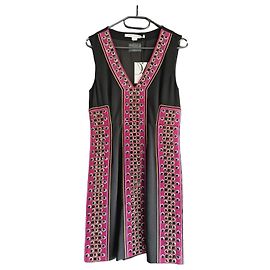 Diane Von Furstenberg Vestido preto adornado com cristais Preto
