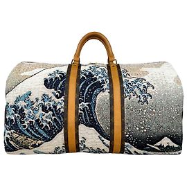 LOUIS VUITTON KEEPALL 60 - The Great Wave off Kanagawa (Hokusai) Marron Multicolore Monogramme