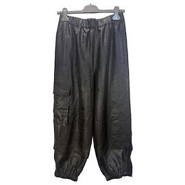 Tibi Black Triacetate Blend Cargo Pants Black