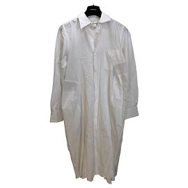 Comme Des Garcons Robe chemise oversize en coton blanc Comme des Garçons Blanc