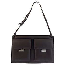 Bolso de hombro Gucci Double Pocket Castaño