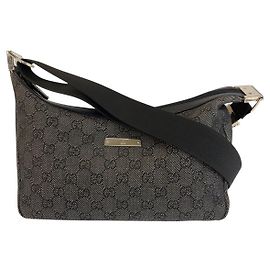 Gucci GG Canvas Schultertasche Schwarz