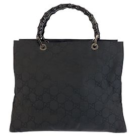 Gucci Bamboo Tote Bag Black