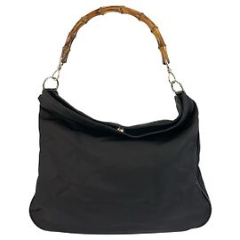 Borsa a spalla Gucci in nylon nero Nero