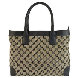Sac cabas Gucci GG Canvas noir Noir