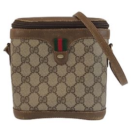 Bolsa Tiracolo Gucci Sherry Line Marrom Bege
