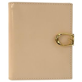 Carteira Compacta Gucci G Logo Marrom Bege