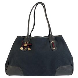 Sac cabas Gucci GG Canvas noir Noir