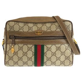 Borsa a tracolla Gucci Sherry Line Marrone Beige