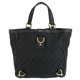 Borsa tote Gucci Abby nera in tela Nero
