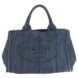 Bolso Tote Prada Canapa Azul