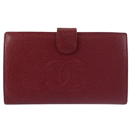 Portefeuille long Chanel Coco Mark Marron